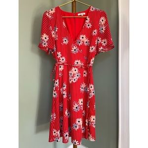 Madewell Button-Wrap Dress in Daisy Society